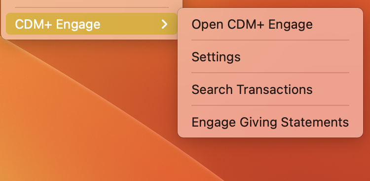 CDM+ Engage Menu.png